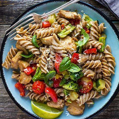 Enjoy high protein, low carb, high fibre, plant-based dried fusilli pasta. 194% More Protein | 44% Less Carbs | 232% More Fibre