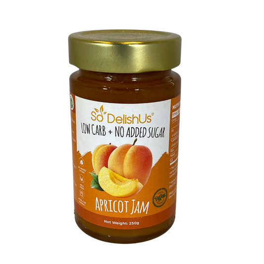 Our low carb, no added sugar, high fibre, vegan jam contains: 67% Less Carbs | 1950% More Fibre | 91% Less Sugar | 70% Less Calories